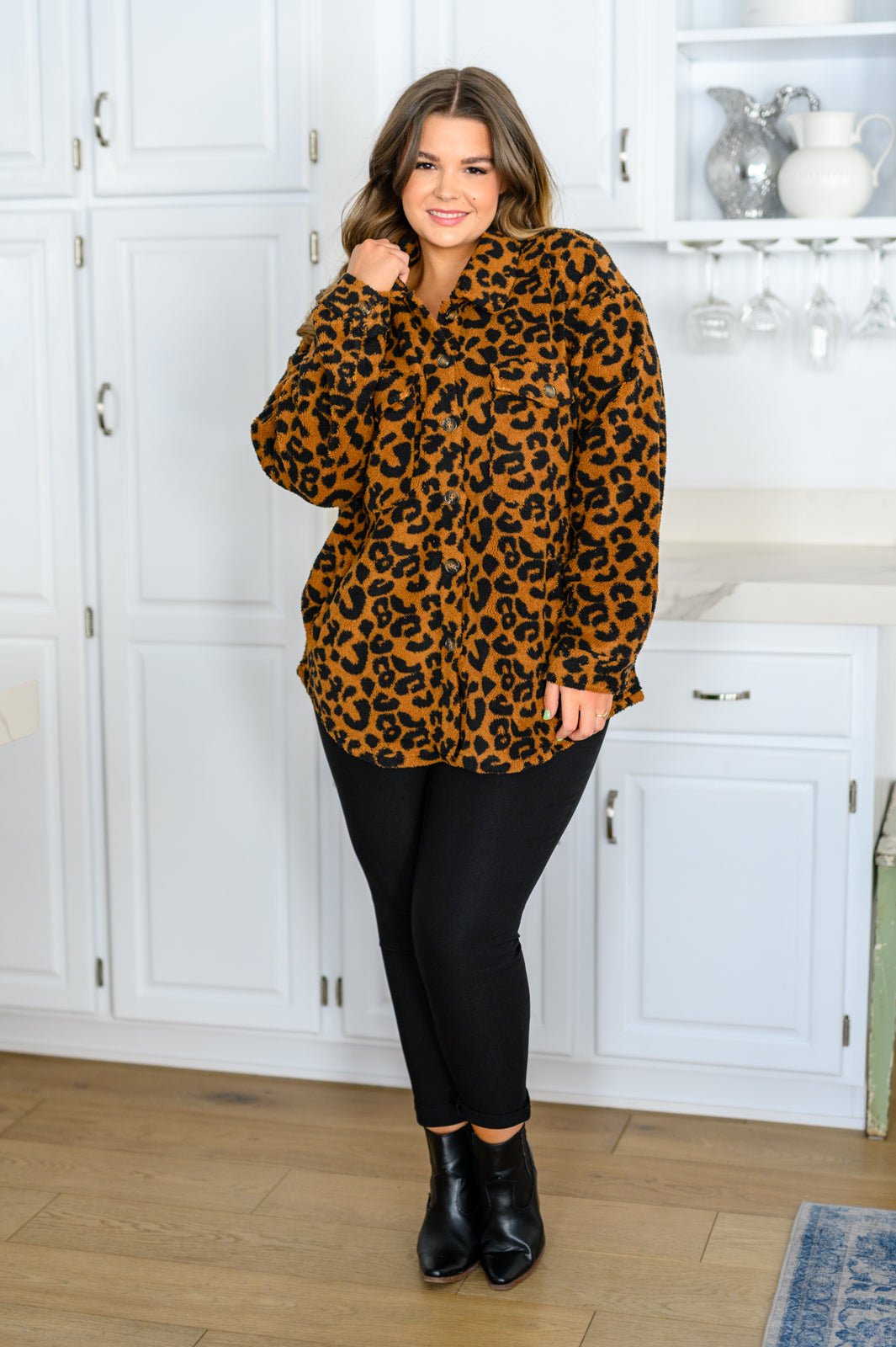 Castle Spotting Animal Print Jacket (Online Exclusive) - Uptown Boutique Ramona