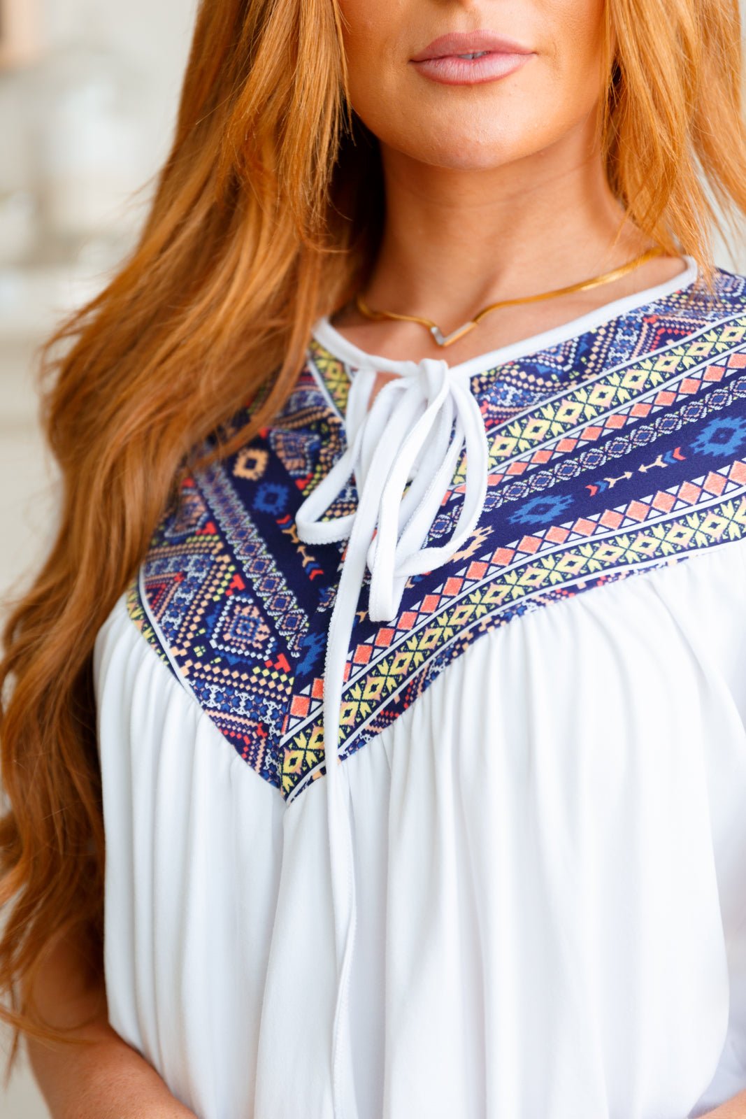 Casually Boho Keyhole Neckline Top - Uptown Boutique Ramona