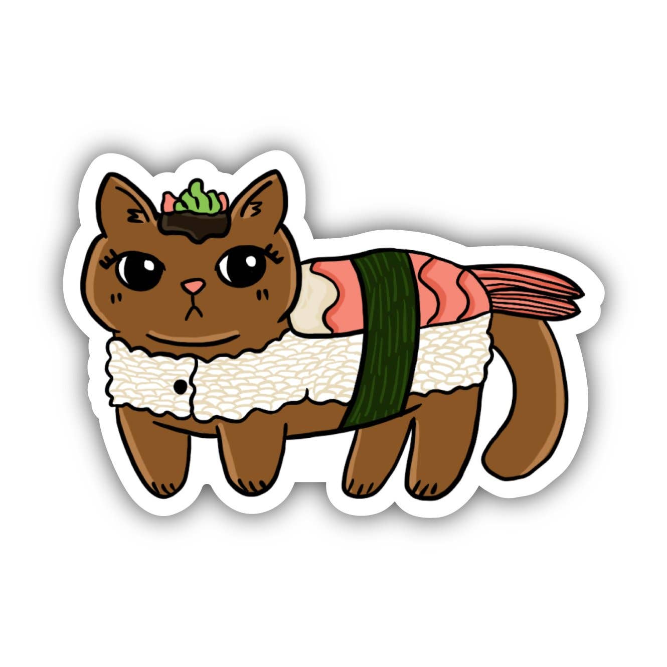 Cat Sushi Halloween Costume Sticker - Uptown Boutique Ramona