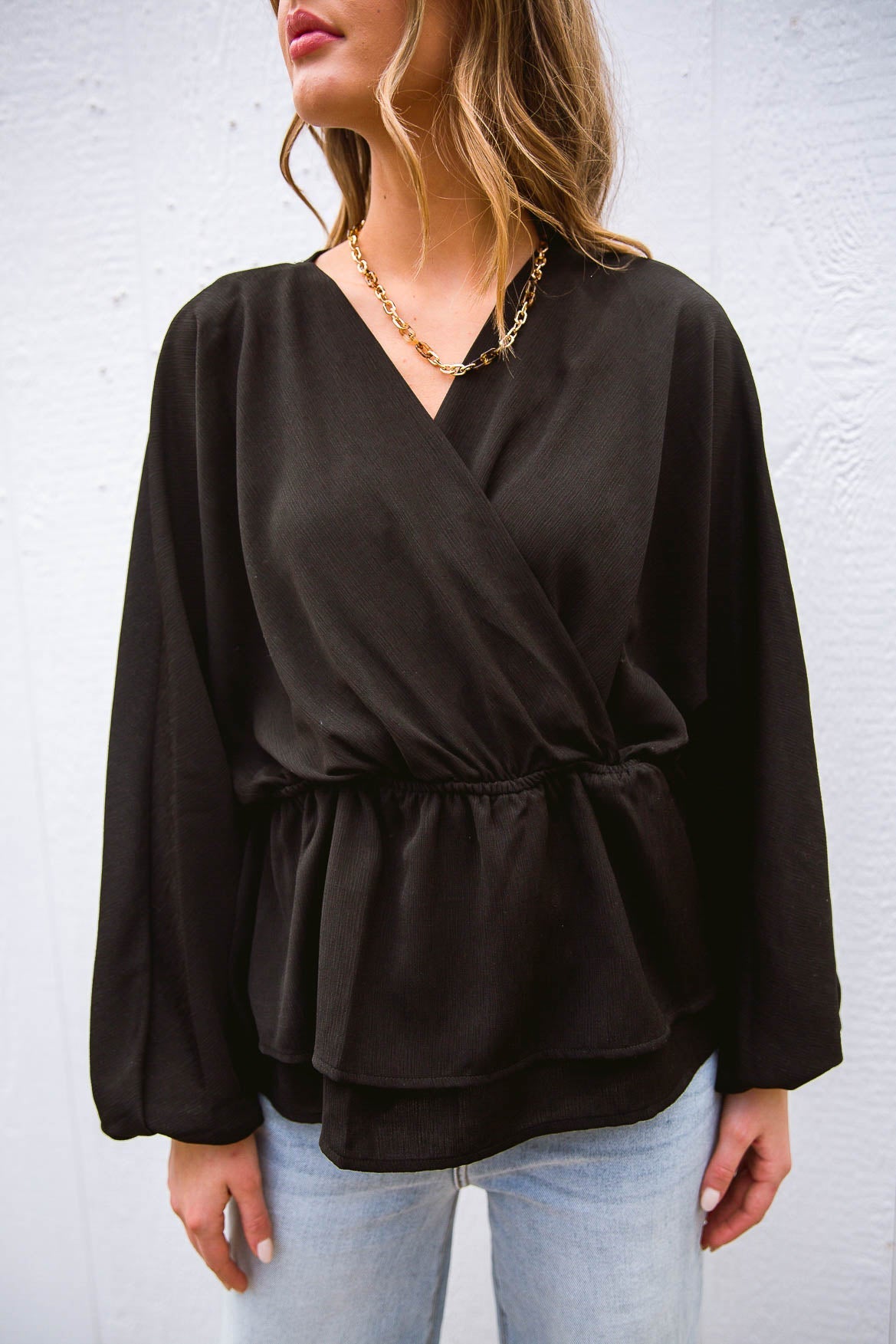 Catch Me There Blouse In Black (Online Exclusive) - Uptown Boutique Ramona