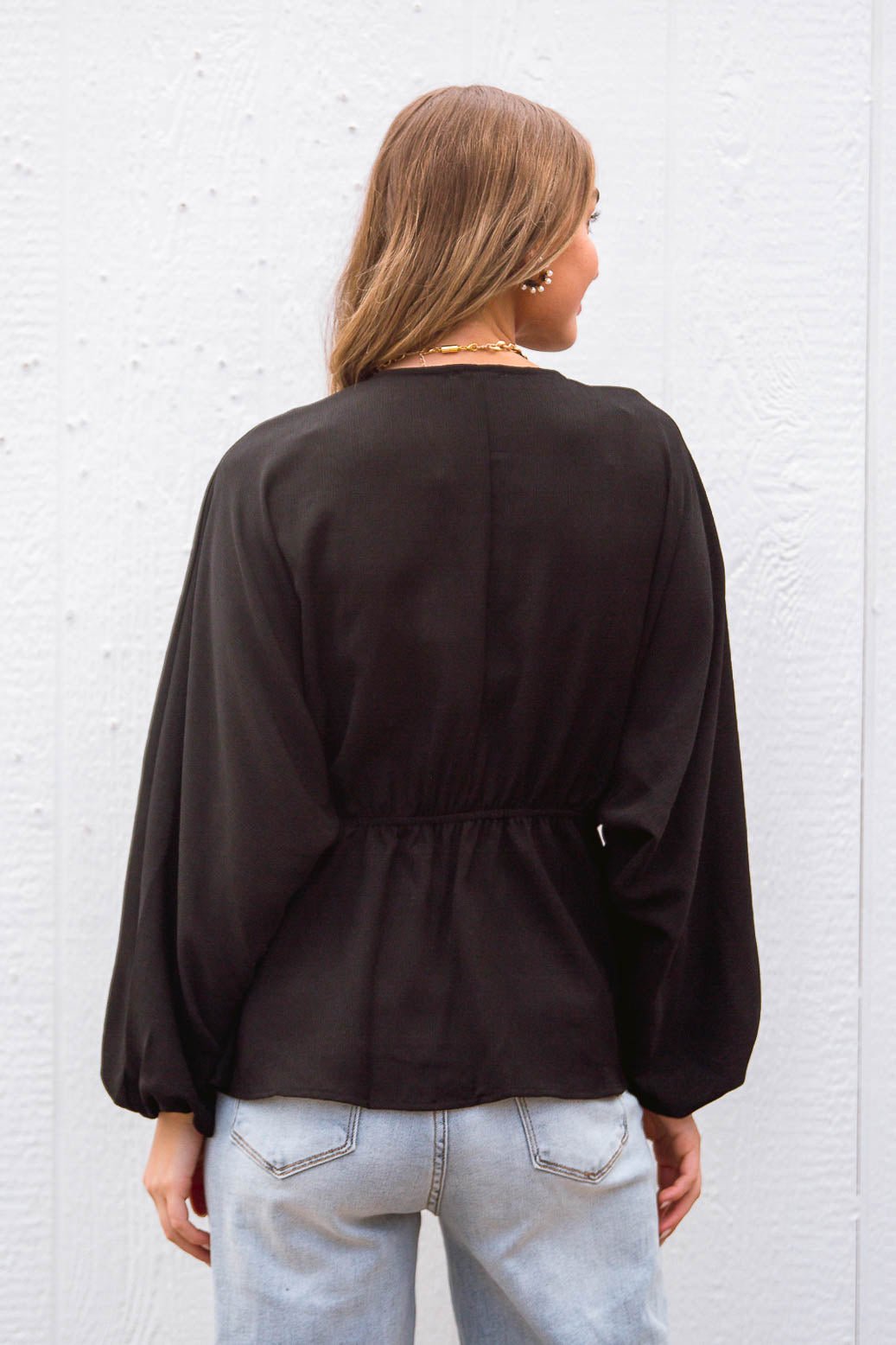 Catch Me There Blouse In Black (Online Exclusive) - Uptown Boutique Ramona