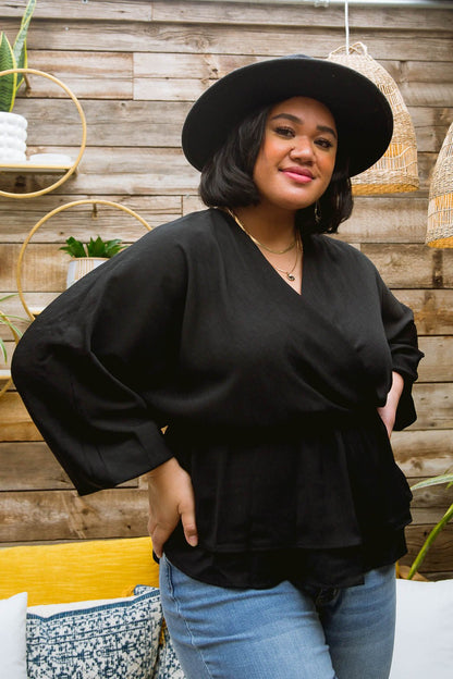 Catch Me There Blouse In Black (Online Exclusive) - Uptown Boutique Ramona