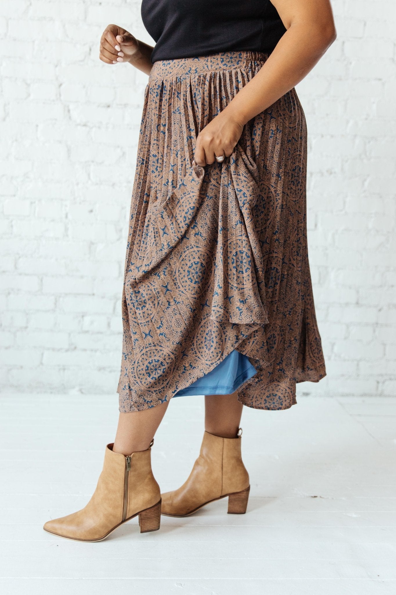 Cathedral Pleated Skirt (Online Exclusive) - Uptown Boutique Ramona