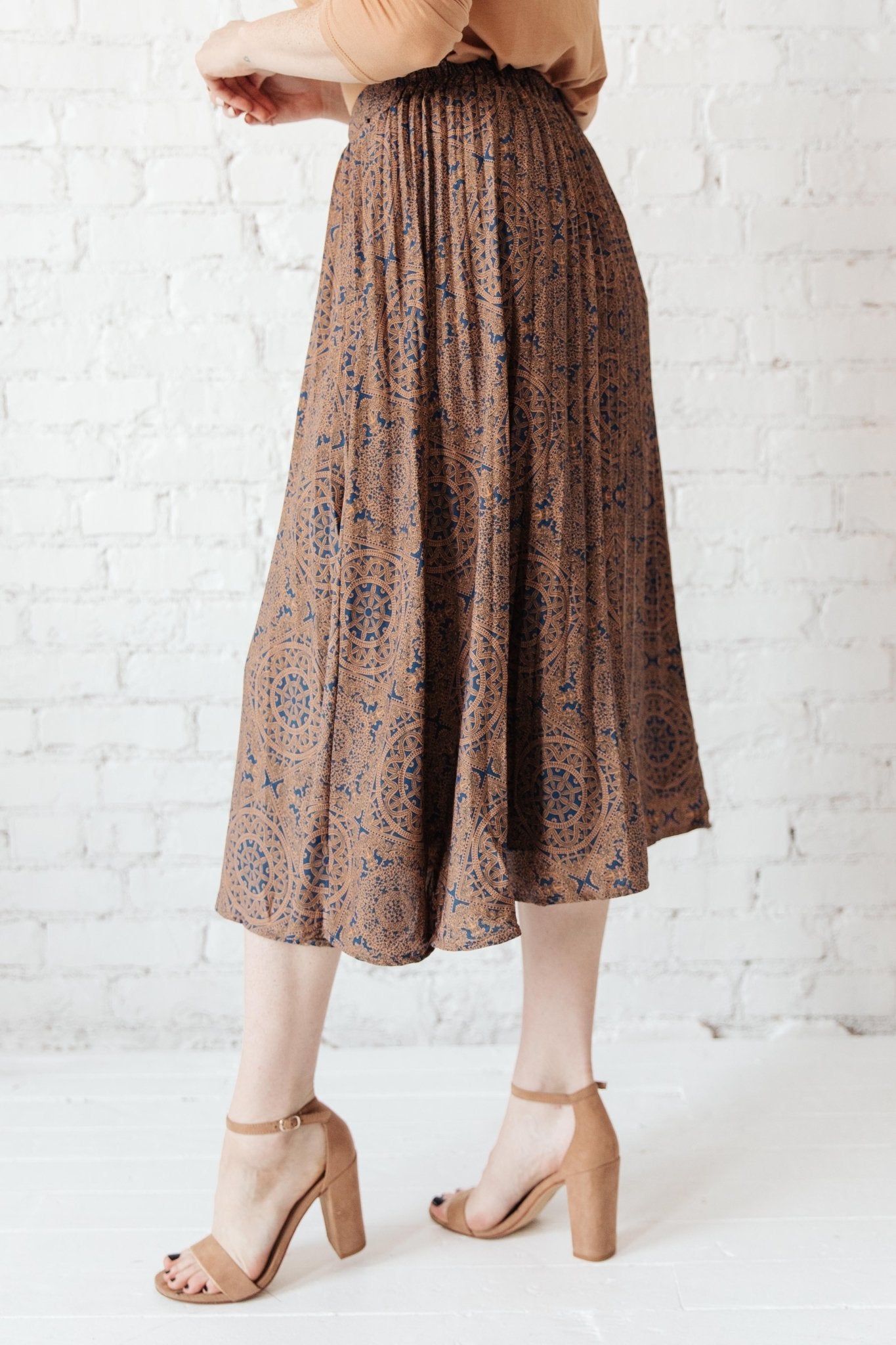 Cathedral Pleated Skirt (Online Exclusive) - Uptown Boutique Ramona