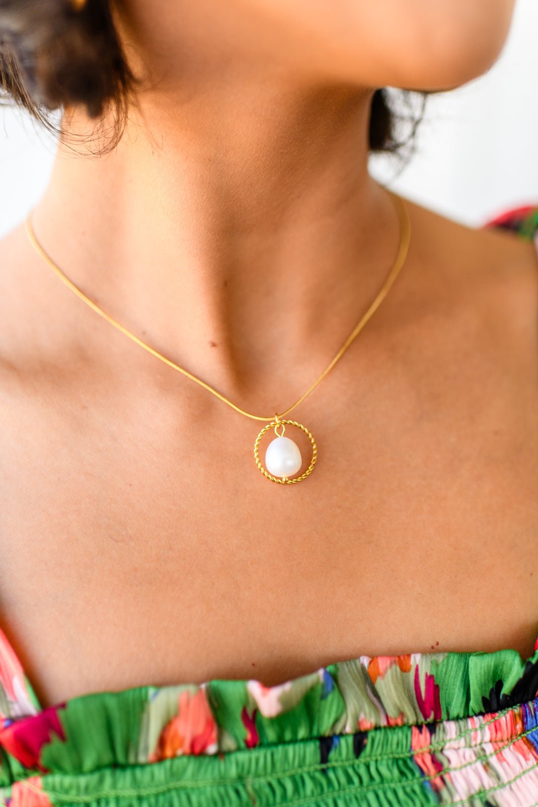 Center of the World Pearl Pendant Necklace (Online Exclusive) - Uptown Boutique Ramona