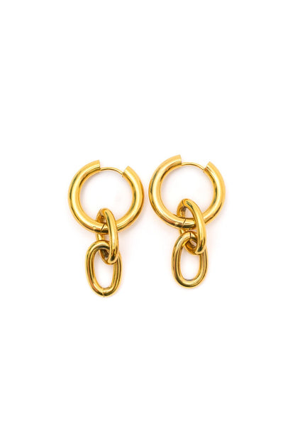 Chain Letter Earrings (Online Exclusive) - Uptown Boutique Ramona