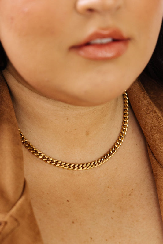 Chain Reaction Gold Plated Choker (Online Exclusive) - Uptown Boutique Ramona