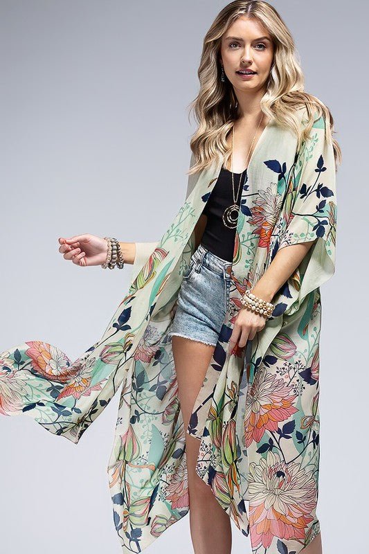 CHANGE THE ENDING FLORAL KIMONO - Uptown Boutique Ramona