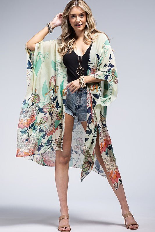 CHANGE THE ENDING FLORAL KIMONO - Uptown Boutique Ramona