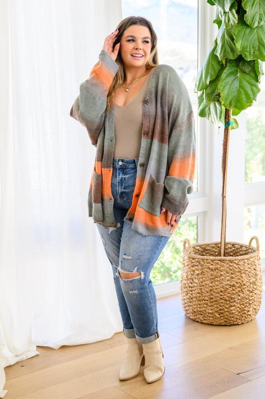 Changing Leaves Long Sleeve Button Up Cardigan (Online Exclusive) - Uptown Boutique Ramona