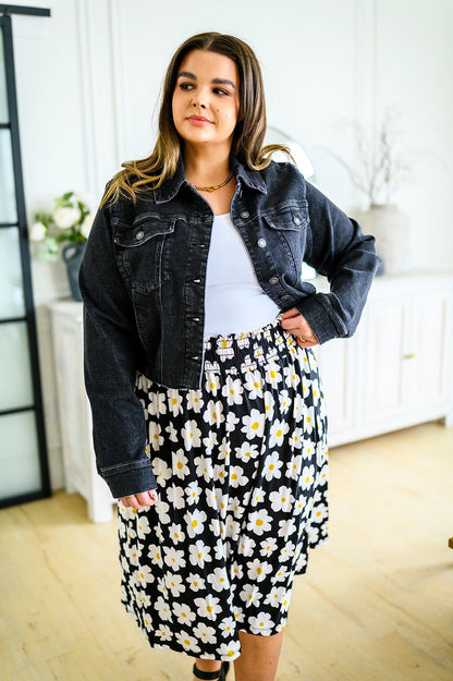 Charlie Cropped Denim Jacket (Online Exclusive) - Uptown Boutique Ramona