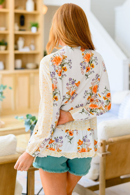 Chasing Butterflies Babydoll Blouse (Online Exclusive) - Uptown Boutique Ramona