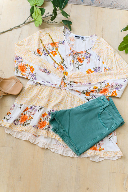 Chasing Butterflies Babydoll Blouse (Online Exclusive) - Uptown Boutique Ramona