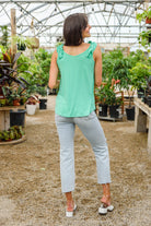 Cherry Girl Tank in Green (Online Exclusive) - Uptown Boutique Ramona