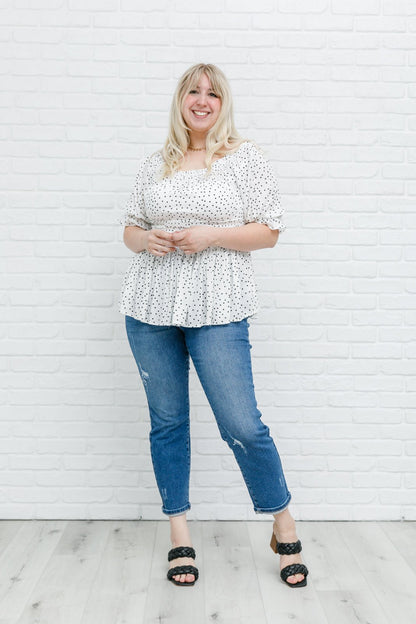 Chose Me Dotted Top (Online Exclusive) - Uptown Boutique Ramona