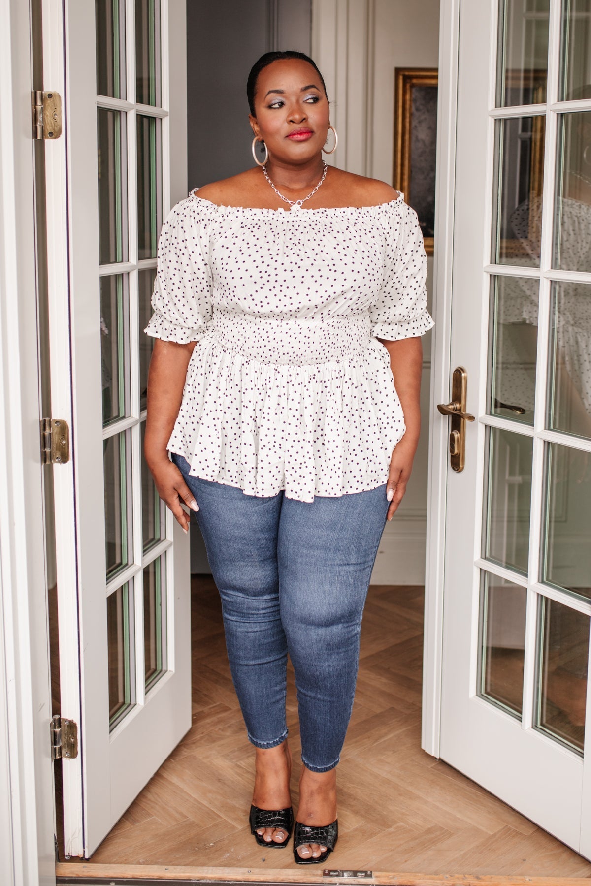 Chose Me Dotted Top (Online Exclusive) - Uptown Boutique Ramona