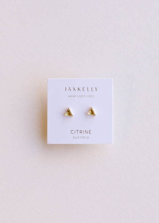 Citrine Mini Energy Gem Earring - Uptown Boutique Ramona