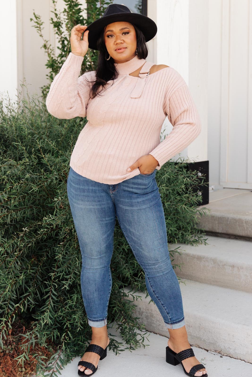 City Chic Sweater in Mauve (Online Exclusive) - Uptown Boutique Ramona