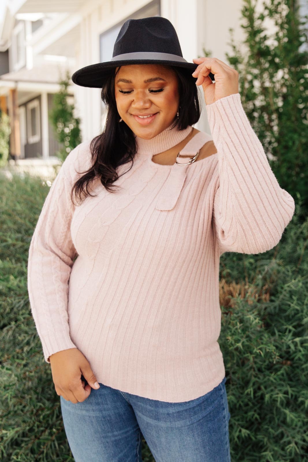 City Chic Sweater in Mauve (Online Exclusive) - Uptown Boutique Ramona