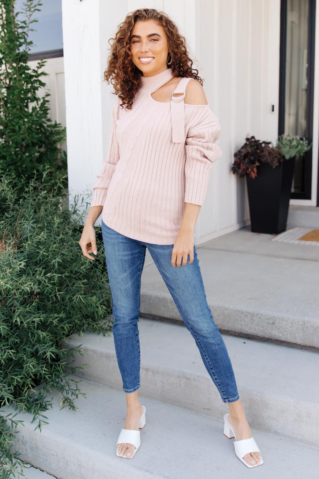 City Chic Sweater in Mauve (Online Exclusive) - Uptown Boutique Ramona