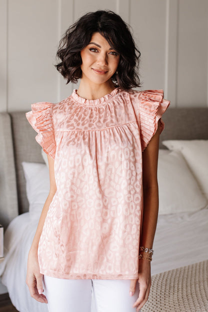 City Escape Top In Peach (Online Exclusives) - Uptown Boutique Ramona