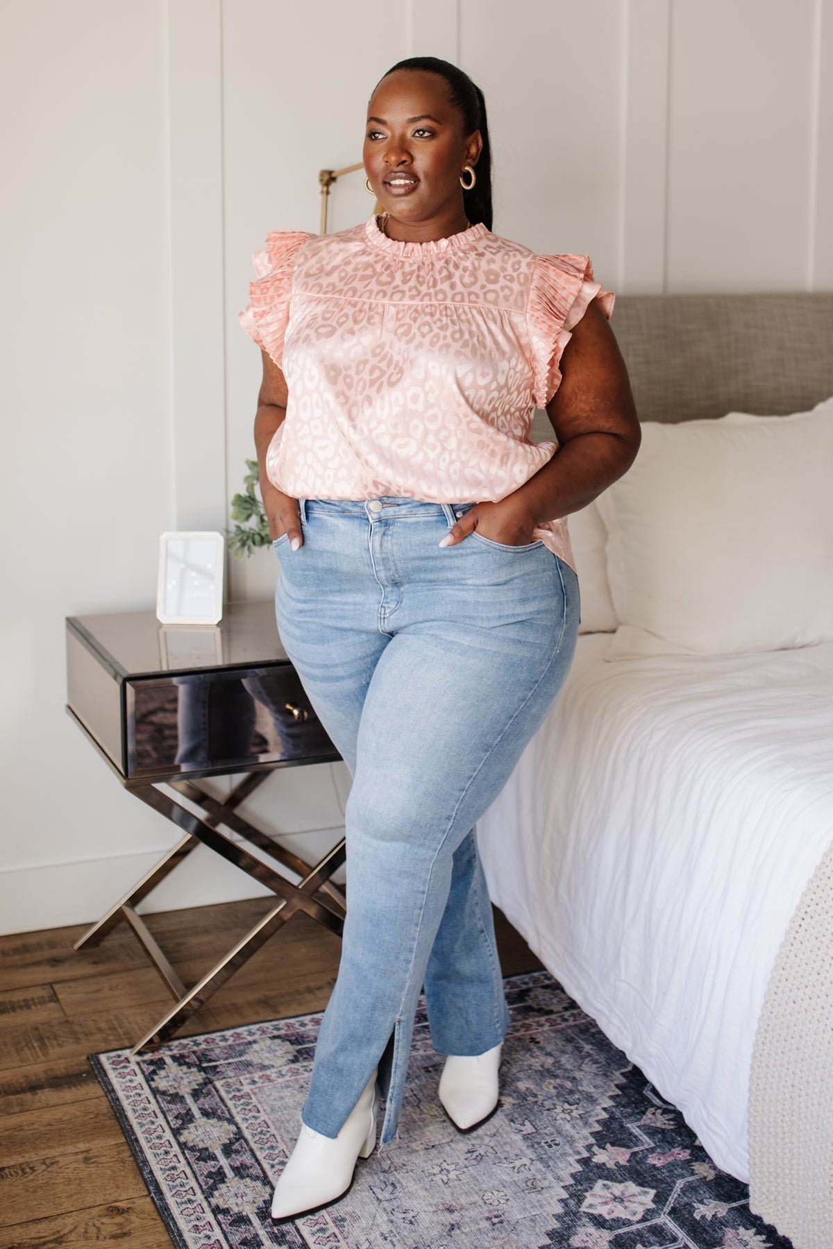 City Escape Top In Peach (Online Exclusives) - Uptown Boutique Ramona