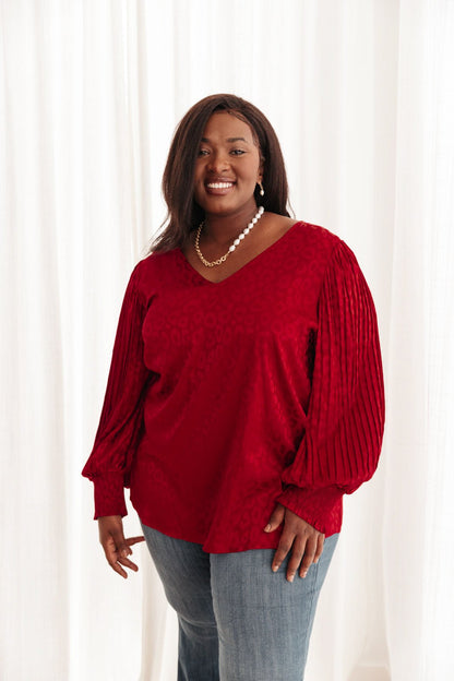 Cityscape Blouse In Burgundy (Online Exclusive) - Uptown Boutique Ramona