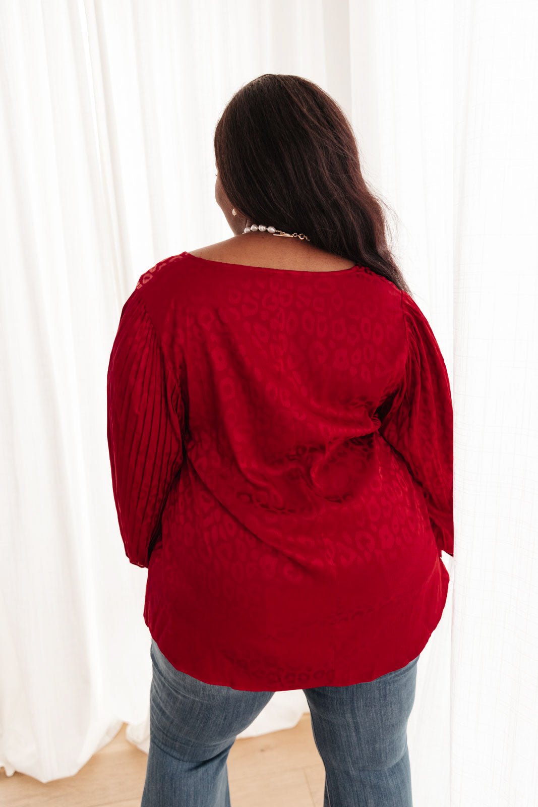 Cityscape Blouse In Burgundy (Online Exclusive) - Uptown Boutique Ramona