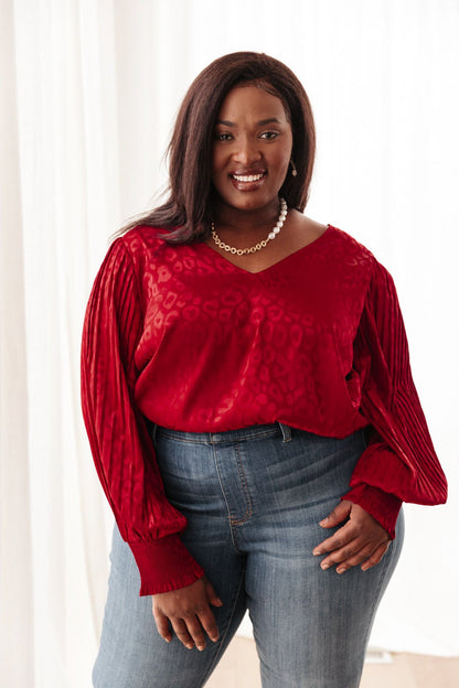 Cityscape Blouse In Burgundy (Online Exclusive) - Uptown Boutique Ramona