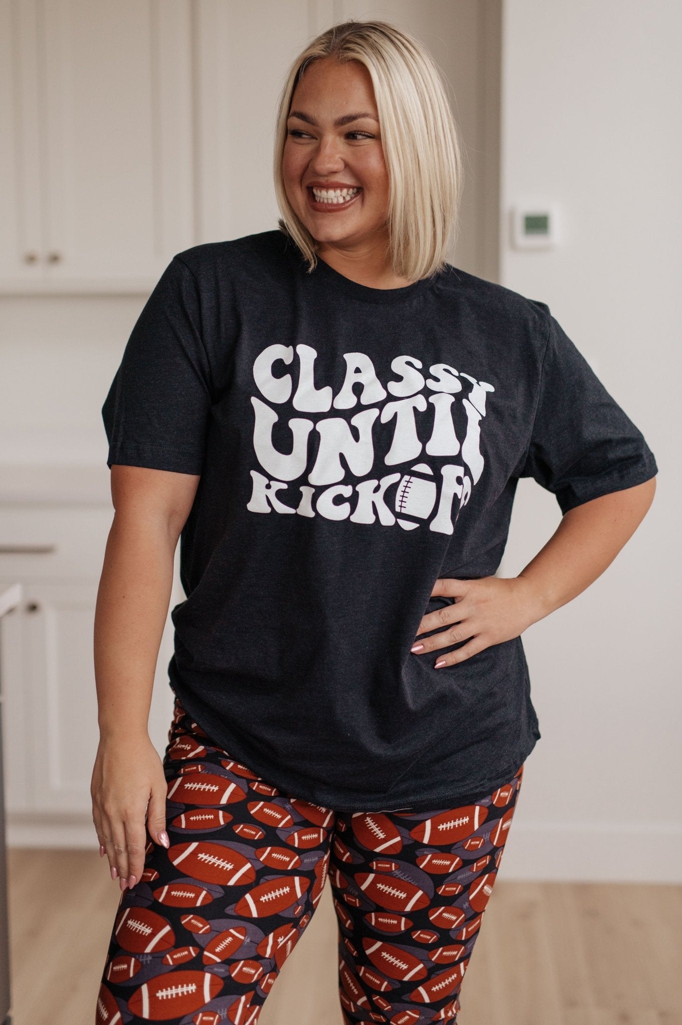 Classy Until Kickoff Tee (Online Exclusive) - Uptown Boutique Ramona