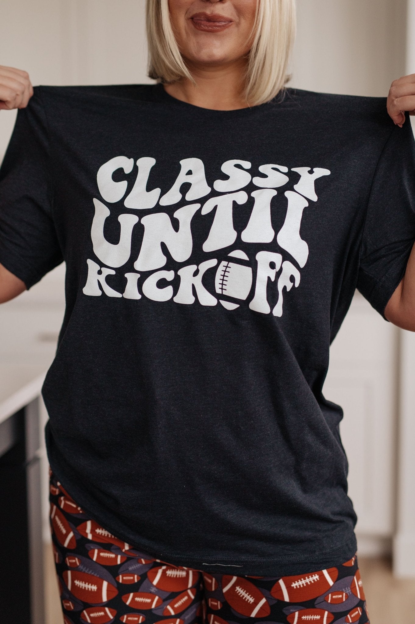 Classy Until Kickoff Tee (Online Exclusive) - Uptown Boutique Ramona