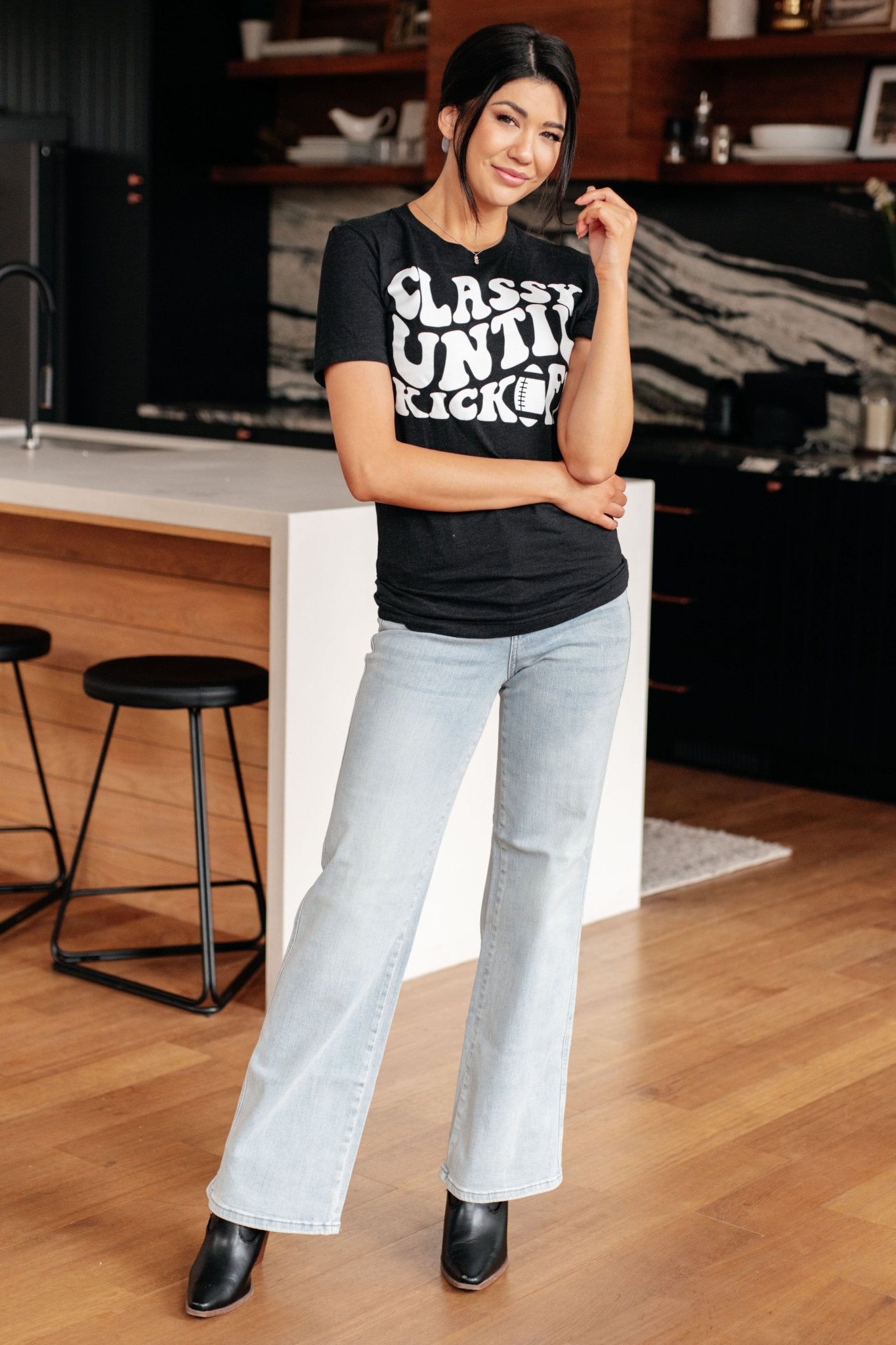 Classy Until Kickoff Tee (Online Exclusive) - Uptown Boutique Ramona