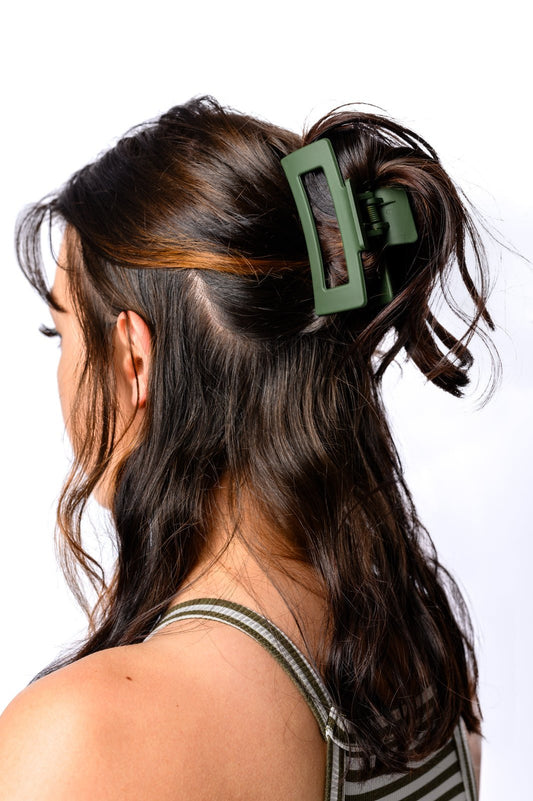 Claw Clip Set of 4 in Forest Green (Online Exclusive) - Uptown Boutique Ramona