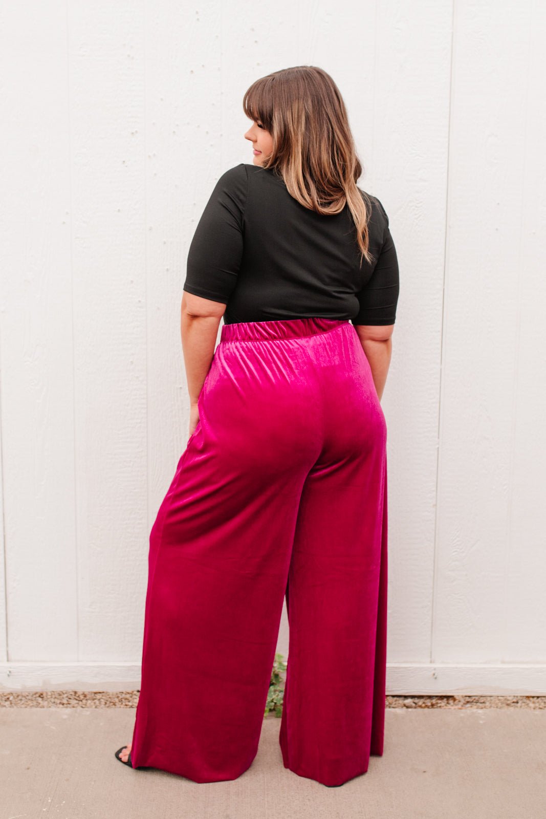 Cleo Velvet Wide Leg Pants (Online Exclusive) - Uptown Boutique Ramona