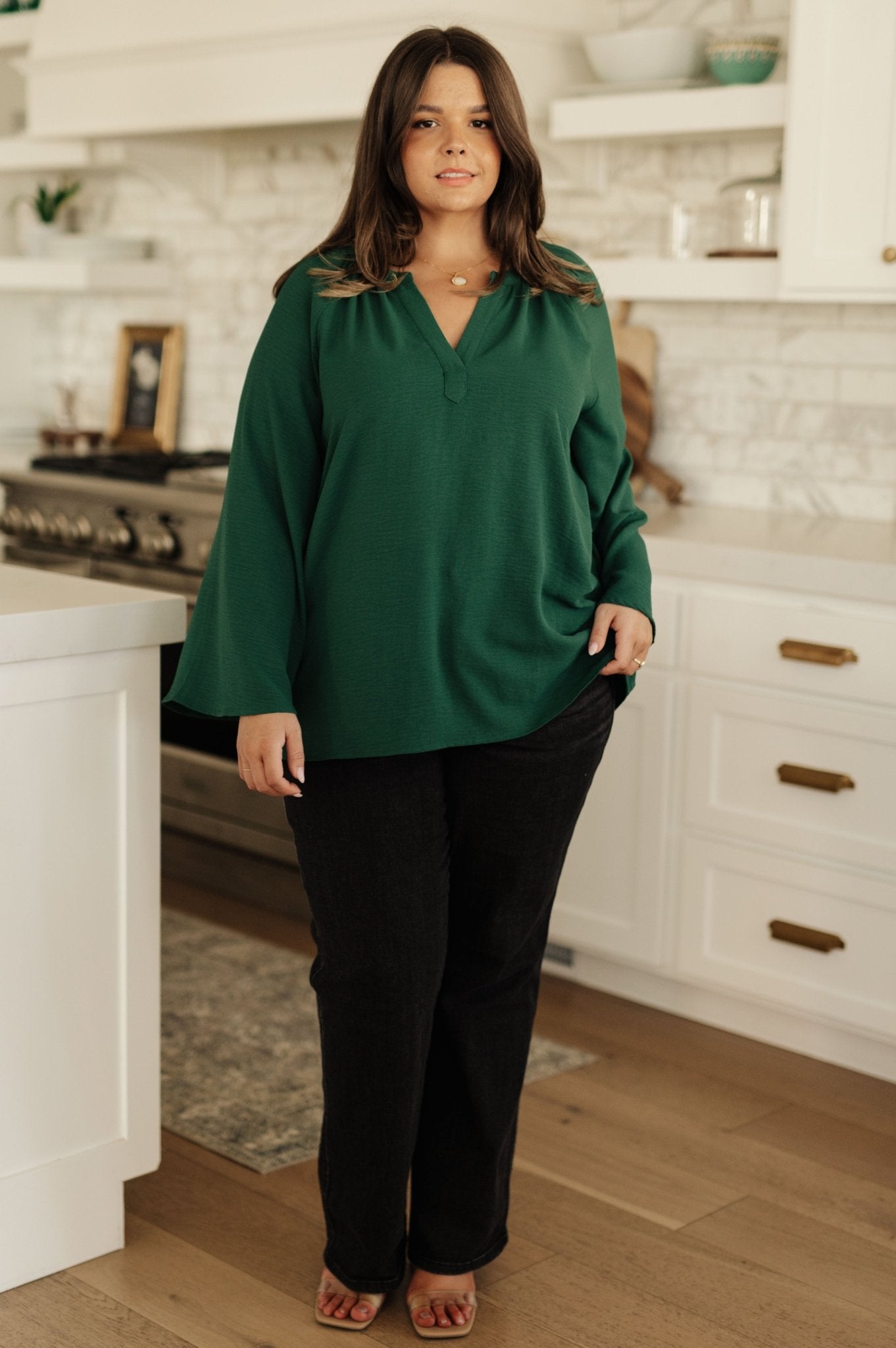 Climb On V - Neck Blouse (Online Exclusive) - Uptown Boutique Ramona