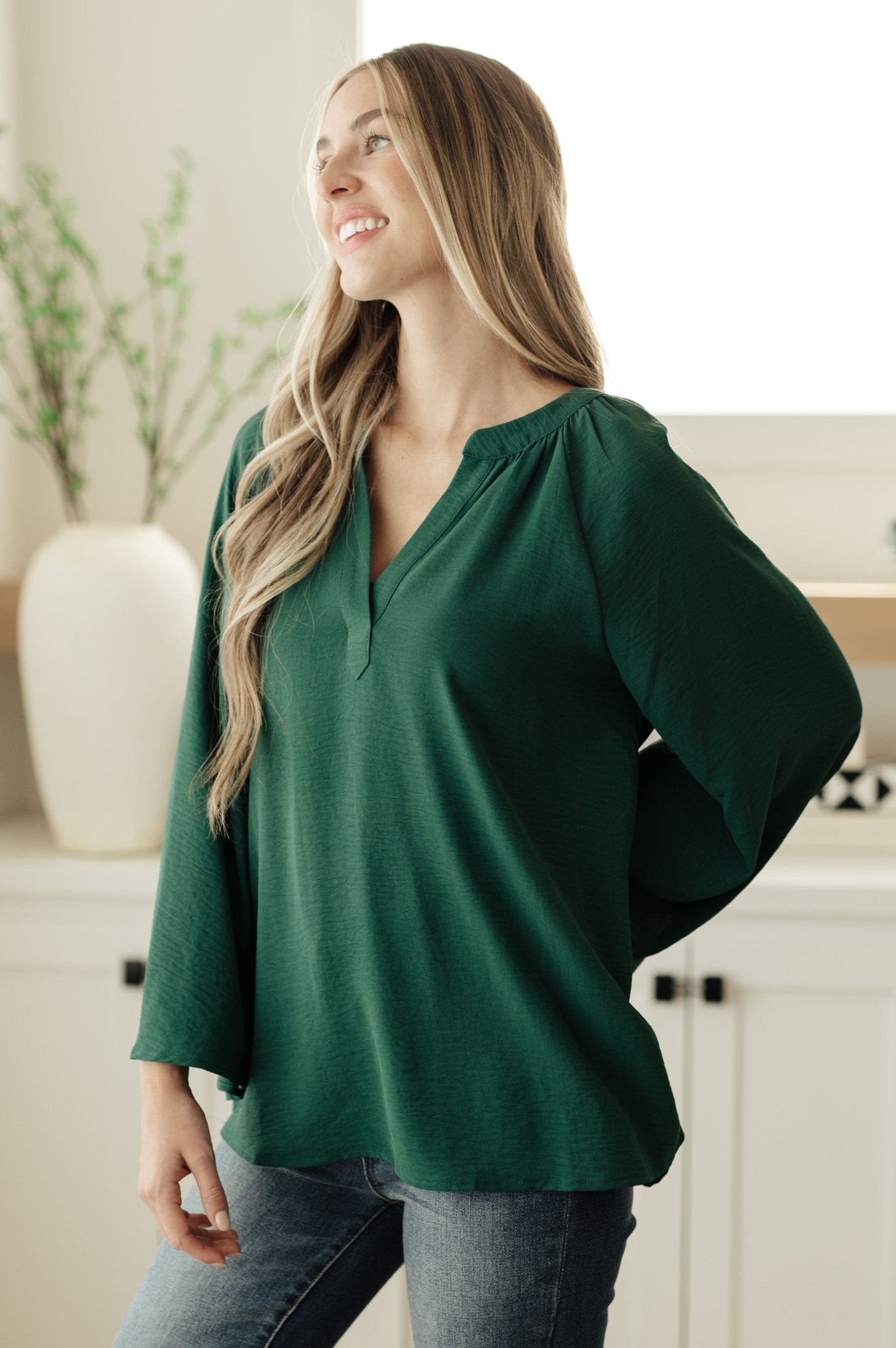 Climb On V - Neck Blouse (Online Exclusive) - Uptown Boutique Ramona