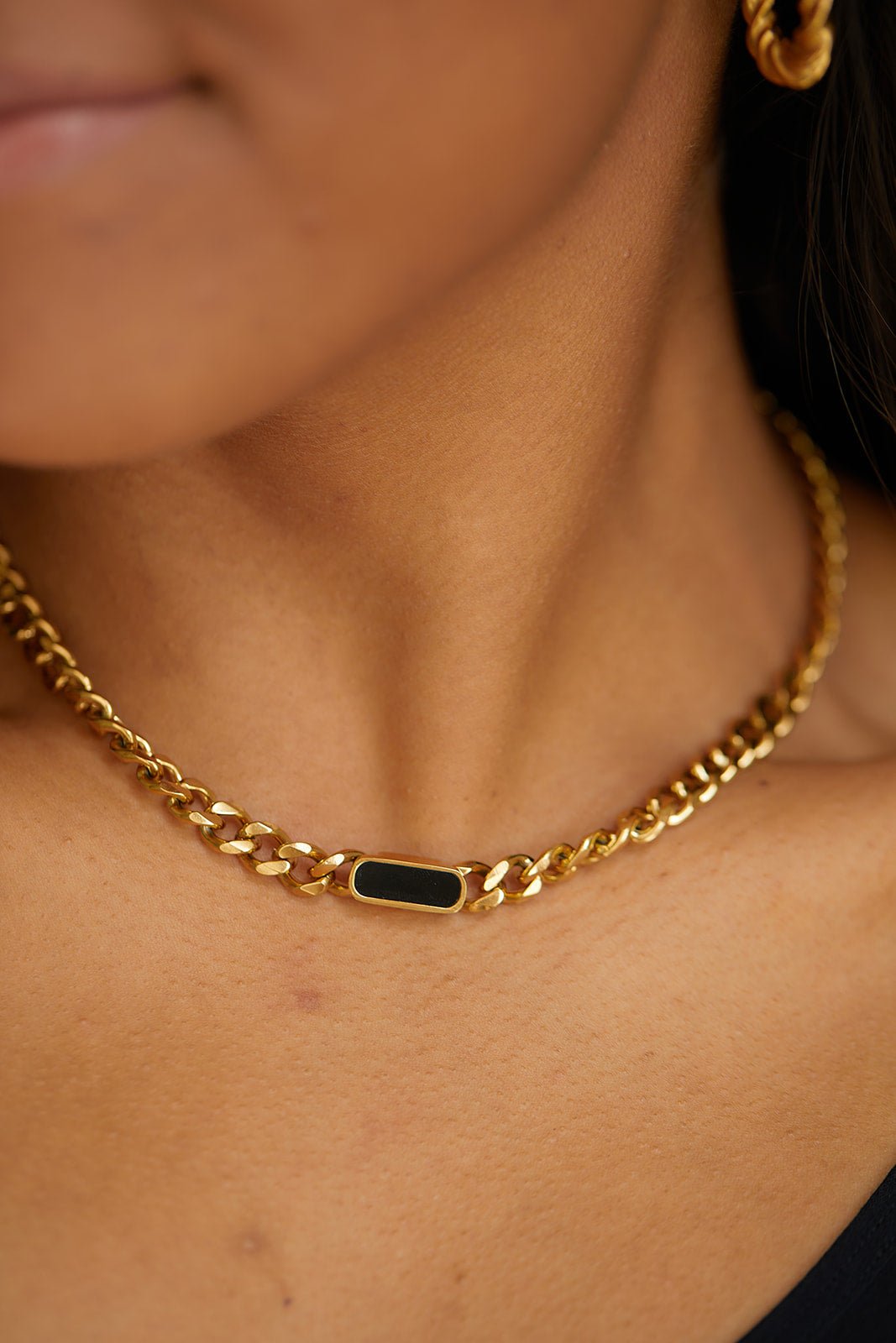 Close Knit Necklace In Black (Online Exclusive) - Uptown Boutique Ramona