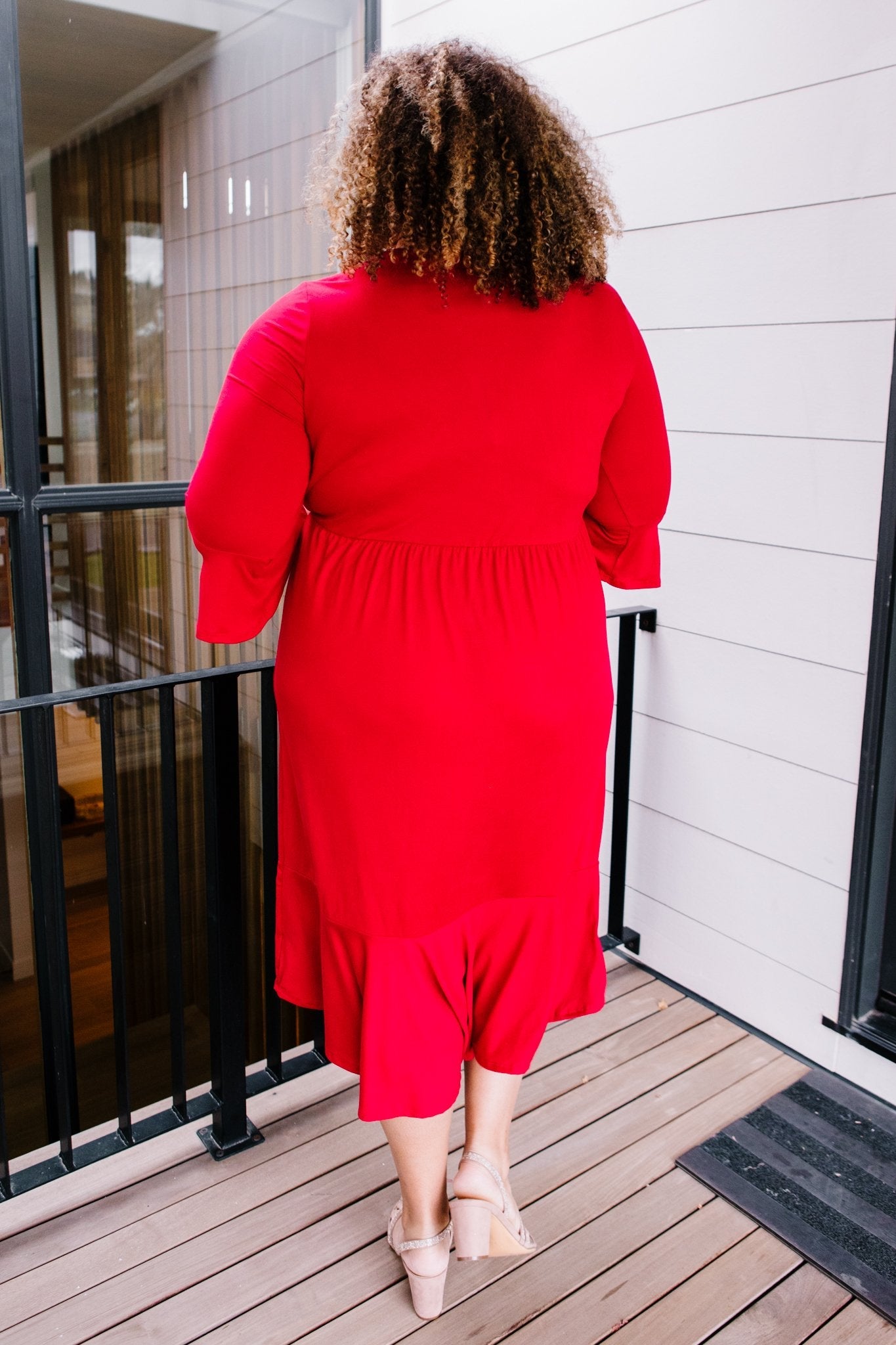 Cloudy Skies Dress in Crimson (Online Exclusive) - Uptown Boutique Ramona