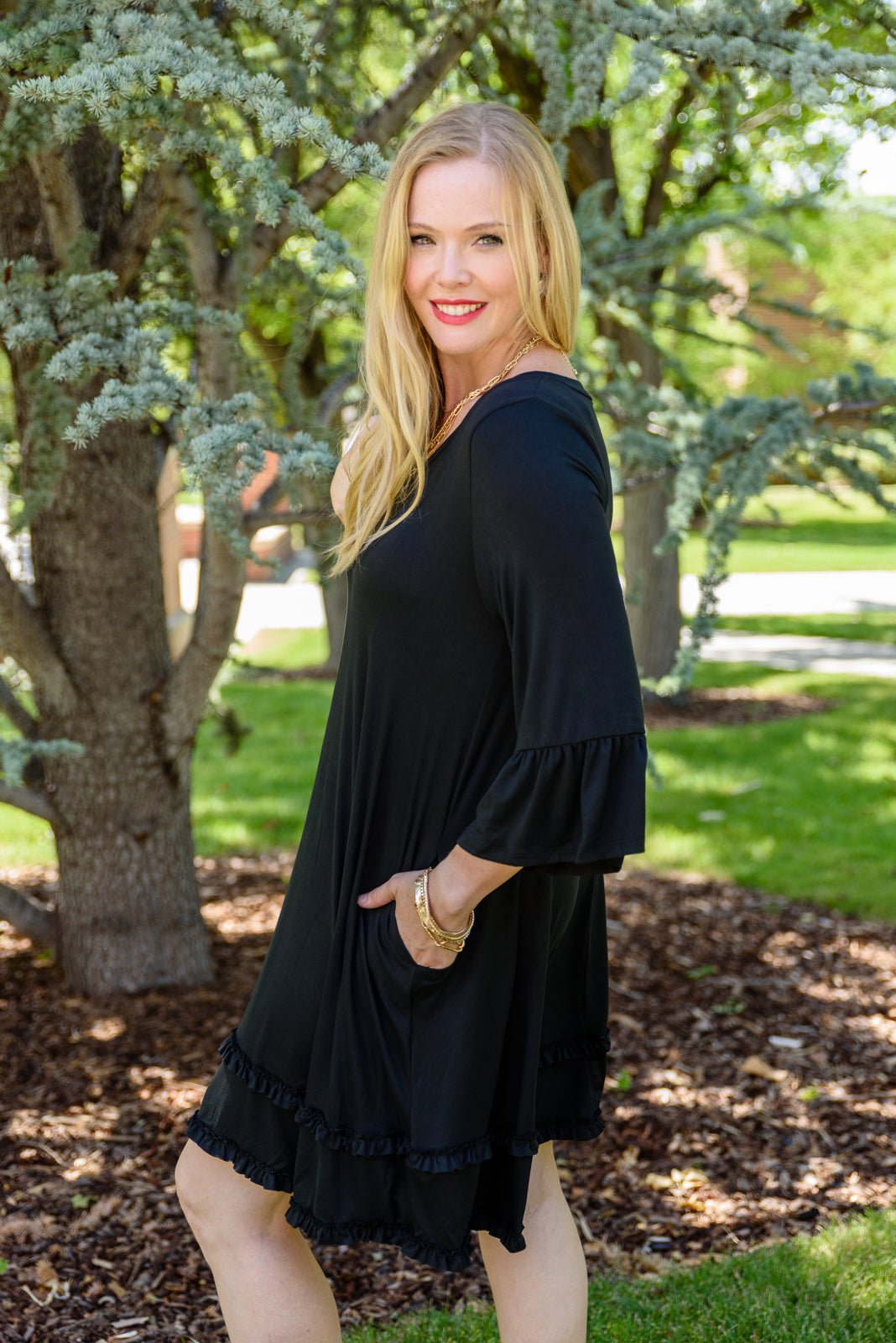 Coast Dress in Black (Online Exclusive) - Uptown Boutique Ramona