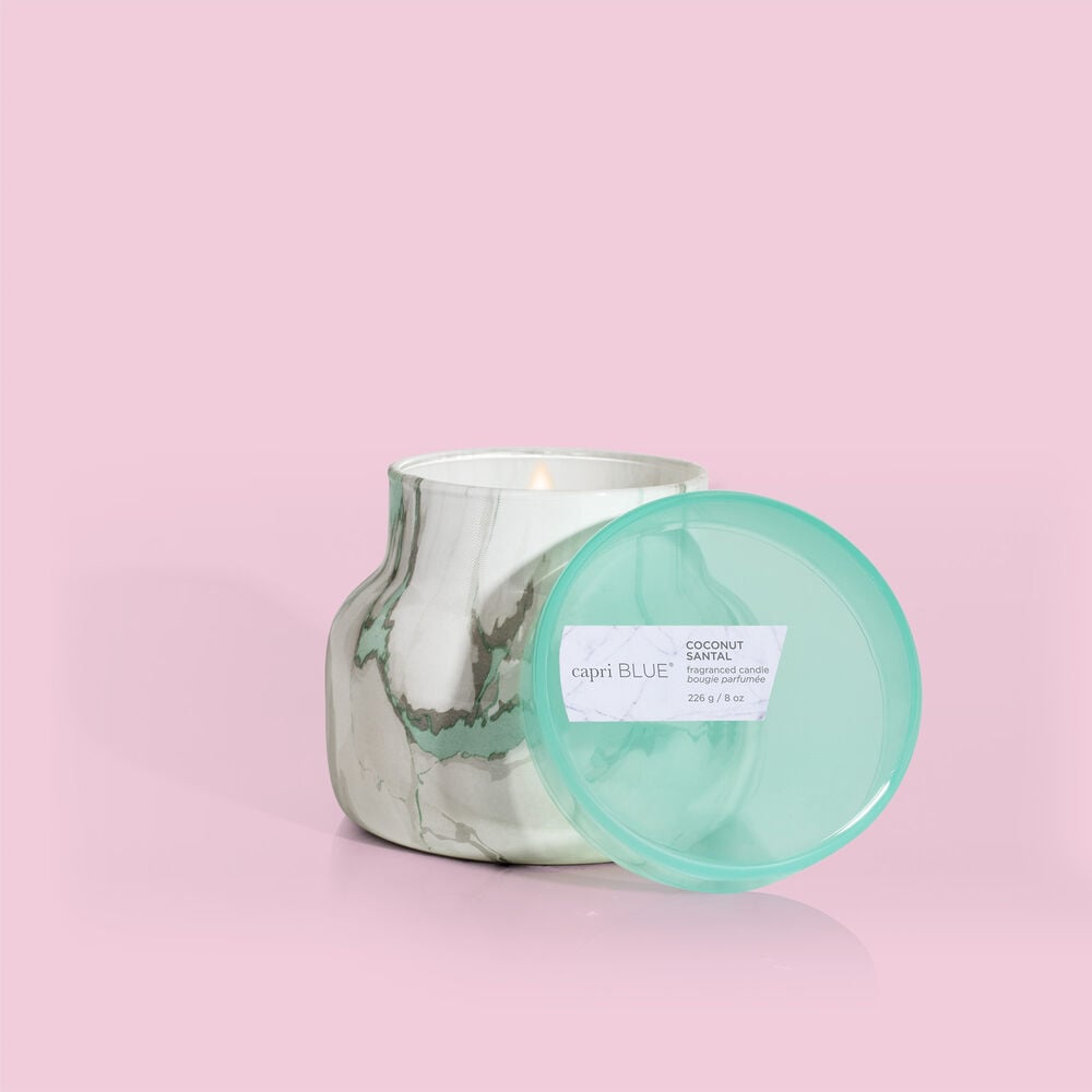 Coconut Santal Modern Marble Petite Jar - Uptown Boutique Ramona