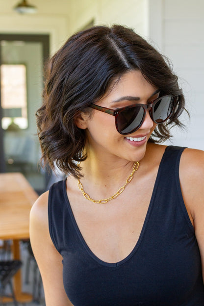 Collapsible Girlfriend Sunnies & Case in Tortoise Shell (Online Exclusive) - Uptown Boutique Ramona