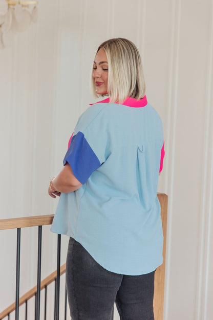 Color Me Cool Color Block Top (Online Exclusive) - Uptown Boutique Ramona