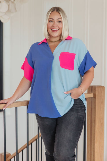 Color Me Cool Color Block Top (Online Exclusive) - Uptown Boutique Ramona