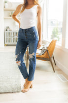 Colt High Rise Button Fly Distressed Boyfriend Jeans (Online Exclusive) - Uptown Boutique Ramona