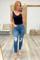 Colt High Rise Button Fly Distressed Boyfriend Jeans (Online Exclusive) - Uptown Boutique Ramona