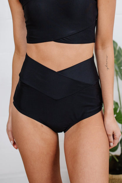 Come Sail Away Swim Bottoms In Black (Online Exclusive) - Uptown Boutique Ramona