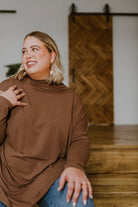 Comfort First Cowl Neck Hi - Low Long Sleeve (Online Exclusive) - Uptown Boutique Ramona