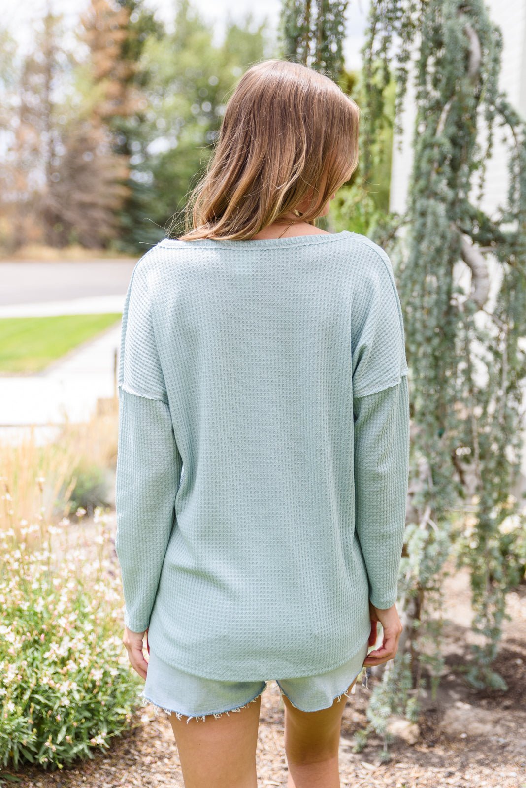 Cool Down Waffle Long Sleeve (Online Exclusive) - Uptown Boutique Ramona