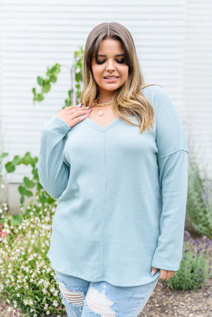 Cool Down Waffle Long Sleeve (Online Exclusive) - Uptown Boutique Ramona