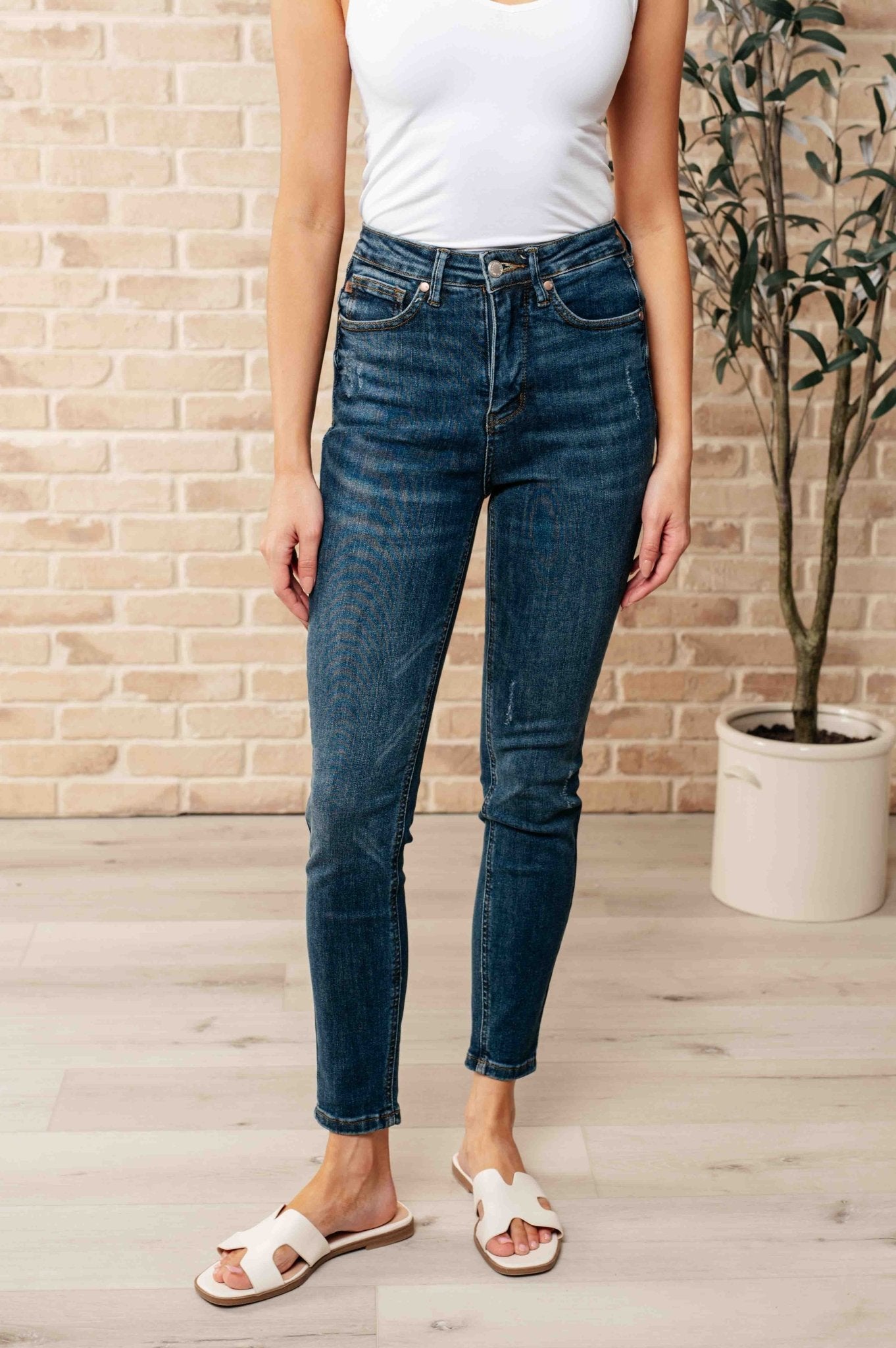 Cora High Rise Control Top Skinny Jeans - Uptown Boutique Ramona